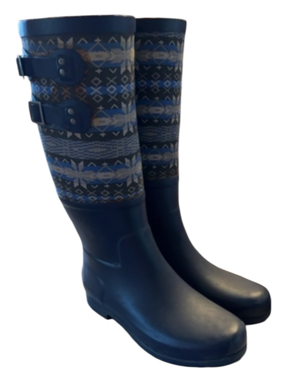 UGG Sabene Tall Rain Boots Navy Blue